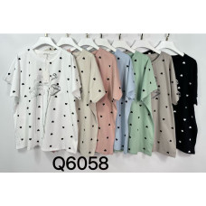 6058# микс цветов женская футболка (Kiss me, 10 ед, размеры батал: 2XL-4XL) выдача на следующий день Kiss me