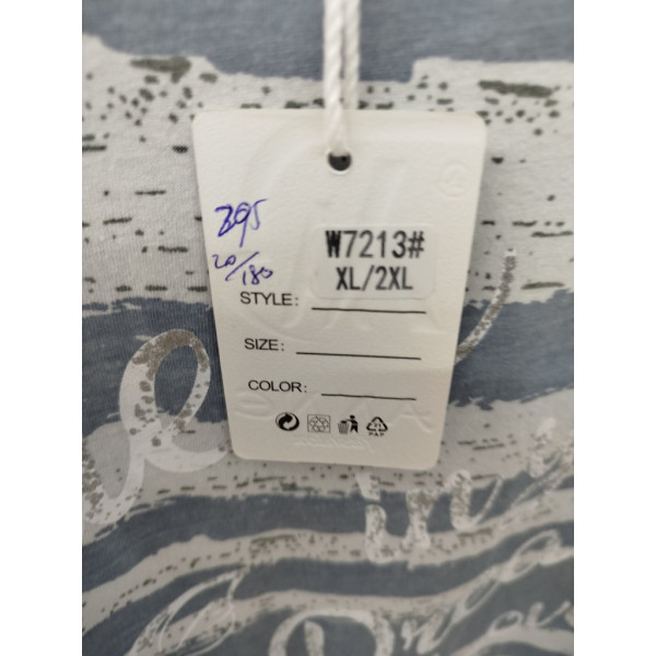 7213# микс цветов женская футболка (хлопок, 20 ед, размеры батал: XL/2XL универсальный) выдача на следующий день Kiss me