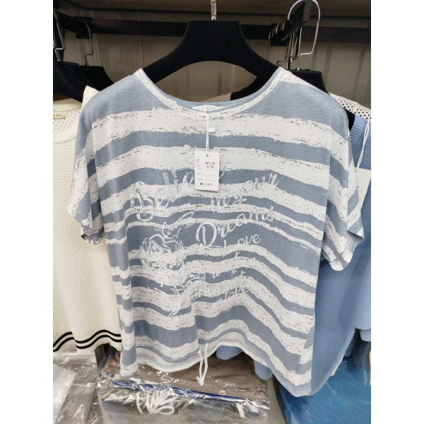 7213# микс цветов женская футболка (хлопок, 20 ед, размеры батал: XL/2XL универсальный) выдача на следующий день Kiss me