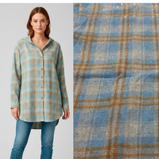 7760-48 голубая женская рубашка (JJF. с камнями и капюшоном, 4 ед, размеры норма: XL, 2XL, 3XL, 4XL) JJF