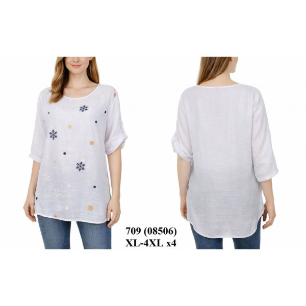 08506# выбор цвета женская футболка (4 ед, размеры батал: XL-2XL-3XL-4XL) выдача на следующий день Футболка
