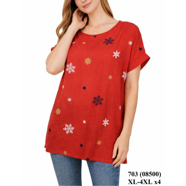 08506# выбор цвета женская футболка (4 ед, размеры батал: XL-2XL-3XL-4XL) выдача на следующий день Футболка