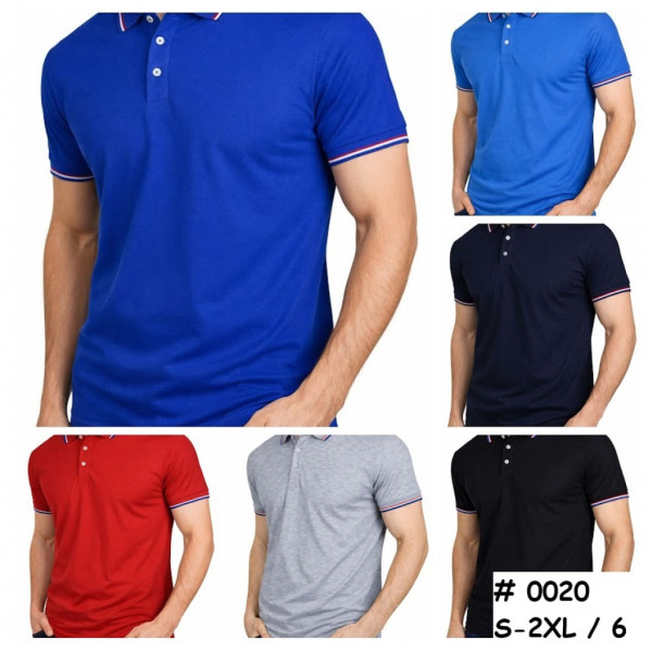 0020# вибір кольору чоловіча футболка поло (6 од., розміри норма: S-M-L-XL-2XL) видача наступного дня Футболка