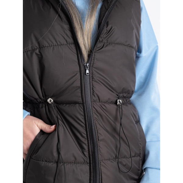 0075-1 чорна жіноча жилетка (5'TH AVENUE, синтепон, 3 од. розміри норма: 42. 44. 46) 5`th Avenue