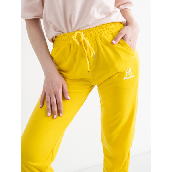 0019-83 жёлтые женские спортивные брюки (X&D, двунитка, 3 ед. размеры: M. M. L) X&D