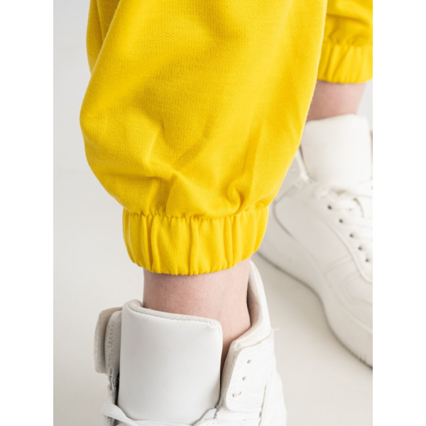 0019-83 жёлтые женские спортивные брюки (X&D, двунитка, 3 ед. размеры: M. M. L) X&D