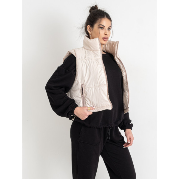 0072-8 світло-бежева жіноча жилетка (5'TH AVENUE, синтепон, 3 од. розміри норма: 42. 44. 46) 5`th Avenue