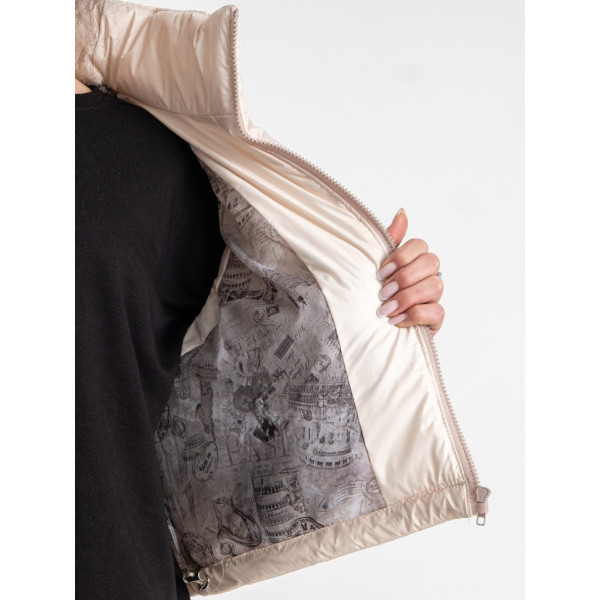 0072-8 світло-бежева жіноча жилетка (5'TH AVENUE, синтепон, 3 од. розміри норма: 42. 44. 46) 5`th Avenue