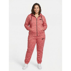 4961-5 красный женский спортивный костюм (двухнитка, кофта на змейке, с капюшоном, 5ед, размеры полубатал: 46, 48, 50, 52, 54) Спортивный костюм