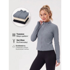 6053-99 микс цветов женская спортивная кофта ( микро-дайвинг, на змейке, 6ед, размеры норма/полубатал: XL. 2XL) Спортивная Кофта