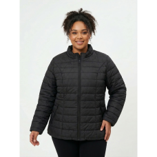 0457-1 черная женская куртка (5`th Avenue, с карманами, синтепон, 3ед, размеры полубатал: 50, 52, 54) 5`th Avenue