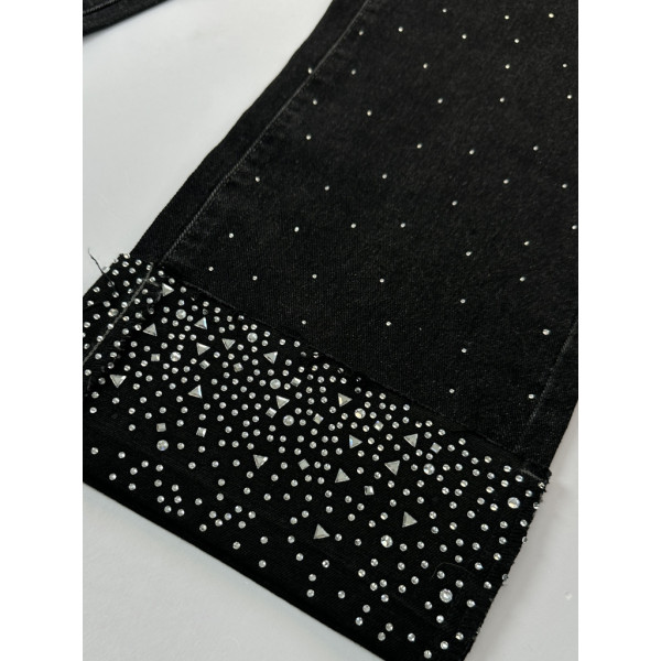 7003-1# чорні жіночі стрейчові джинсові капрі New Jeans (6 од., розміри норма: 25-30) видача наступного дня New Jeans