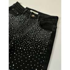 7003-1# чорні жіночі стрейчові джинсові капрі New Jeans (6 од., розміри норма: 25-30) видача наступного дня New Jeans