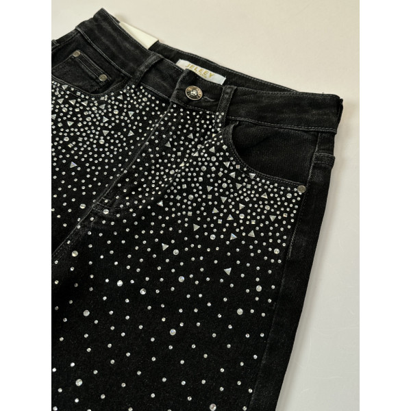 7003-1# чорні жіночі стрейчові джинсові капрі New Jeans (6 од., розміри норма: 25-30) видача наступного дня New Jeans