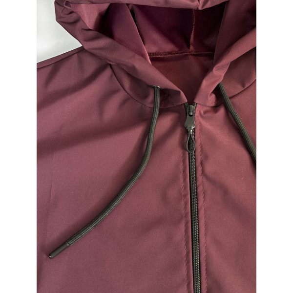 0299-52 бордовая женская ветровка (5'TH AVENUE, плащовка, копюшон, с карманами, 3 ед. размеры полубатал: 48. 50. 52) 5`th Avenue