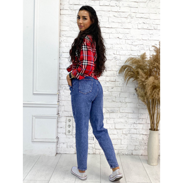 9001-7 синие женские джинсы (стрейч-коттон, 7ед. размеры норма:25, 26, 26, 27, 28, 29, 30) Джинсы