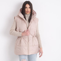 0075-3 бежева жіноча жилетка (5'TH AVENUE, синтепон, 3 од. розміри норма: 42. 44. 46)