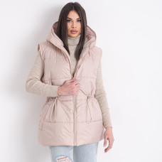 0075-3 бежева жіноча жилетка (5'TH AVENUE, синтепон, 3 од. розміри норма: 42. 44. 46)