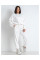 2050-101 один розмір S білий спортивний костюм жіночий вимагає прання (YOLA, турецька петля, не кошлатиться)
