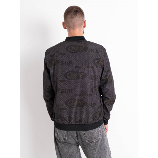 0082-1 чорна чоловіча куртка-бомбер (6 од. розміри норма: 48. 50. 52. 54. 56. 58)