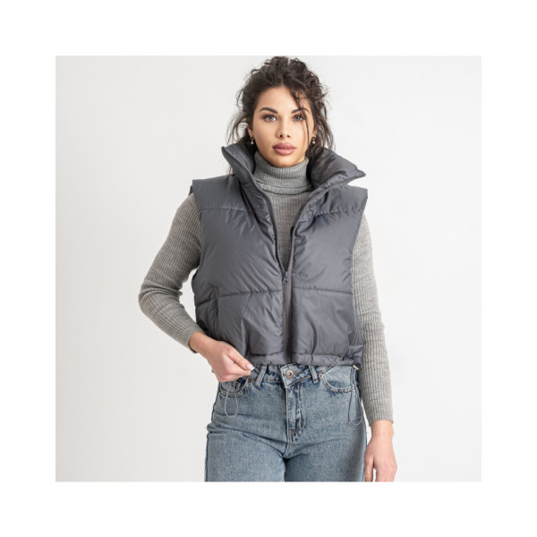 0072-6 сіра жіноча жилетка (5'TH AVENUE, синтепон, 3 од. розміри норма: 42. 44. 46)