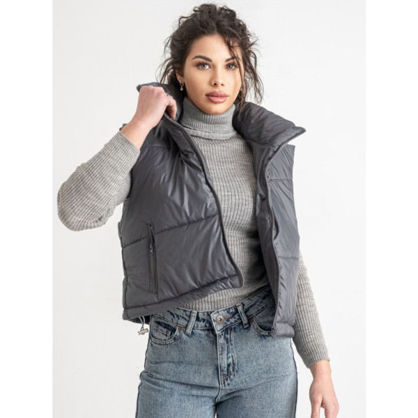 0072-6 сіра жіноча жилетка (5'TH AVENUE, синтепон, 3 од. розміри норма: 42. 44. 46)
