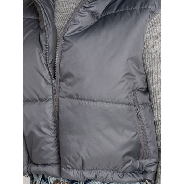 0072-6 сіра жіноча жилетка (5'TH AVENUE, синтепон, 3 од. розміри норма: 42. 44. 46)