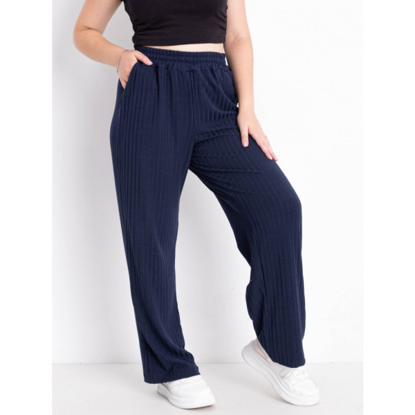 17290-2 темно-сині жіночі штани (SARA, трикотаж, 4 од. розміри батал: 52, 54, 56, 58)