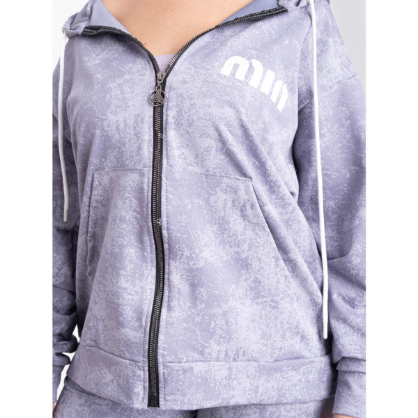 5481-60 світло-сірий жіночий спортивний костюм (5'TH AVENUE, турецька двонитка, з гумкою на штанах, 4 од. розміри напівбатал: 50. 52. 54. 56)