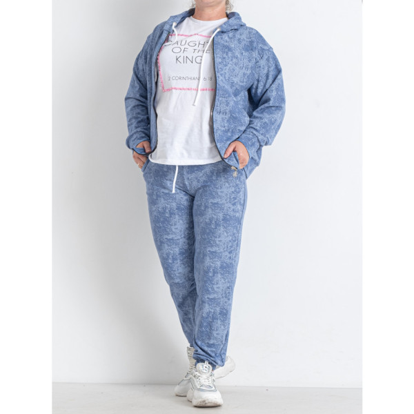 0547-42 блакитний жіночий спортивний костюм (5'TH AVENUE, турецька двонитка, 4 од. розміри норма: 42. 44. 46. 48)