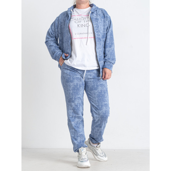 0547-42 блакитний жіночий спортивний костюм (5'TH AVENUE, турецька двонитка, 4 од. розміри норма: 42. 44. 46. 48)