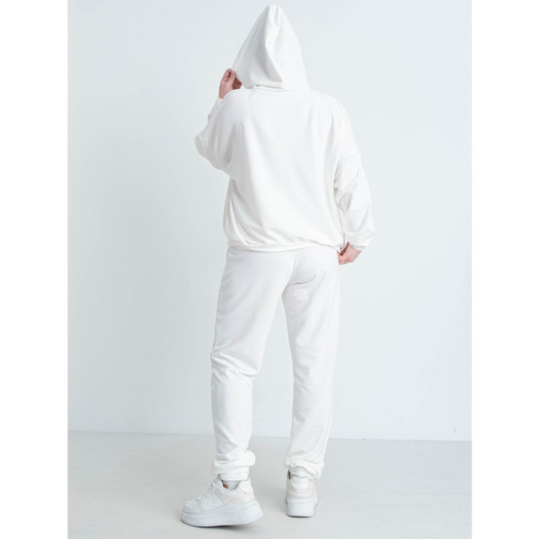 6150-10 білий жіночий спортивний костюм (2 од. розміри напівбатал: 48. 50)