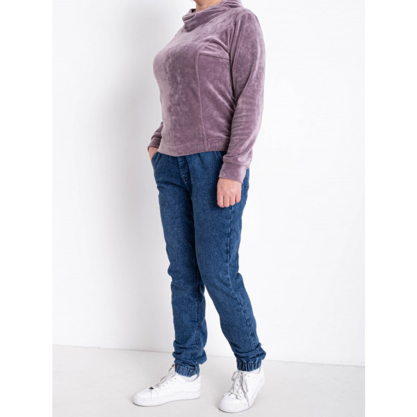 5865-2 сині жіночі джинси (VINGVGS. стейч, на манжеті, 8од, розміри напівбатал: 27, 28, 29, 30, 31, 32, 33, 34)