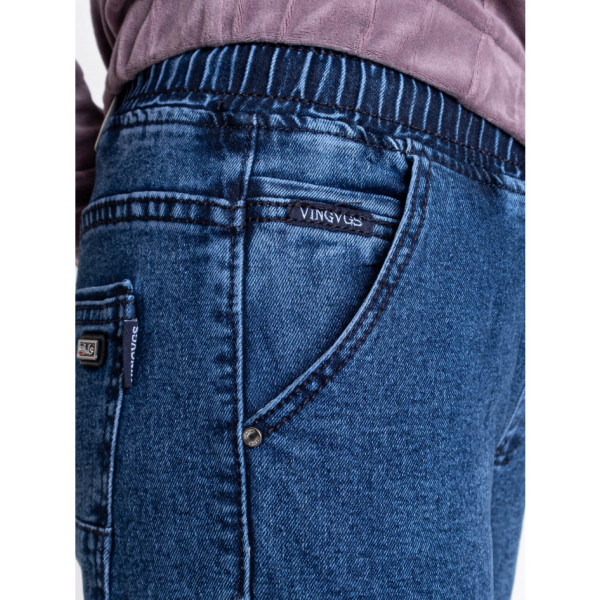5865-2 сині жіночі джинси (VINGVGS. стейч, на манжеті, 8од, розміри напівбатал: 27, 28, 29, 30, 31, 32, 33, 34)