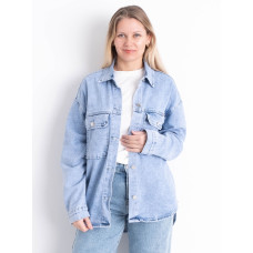 2029* блакитна жіноча джинсова куртка (DICESIL, стрейчева, 6 од. розміри напівбатал: L. XL. 2XL. 3XL. 4XL. 5XL) видача наступного дня