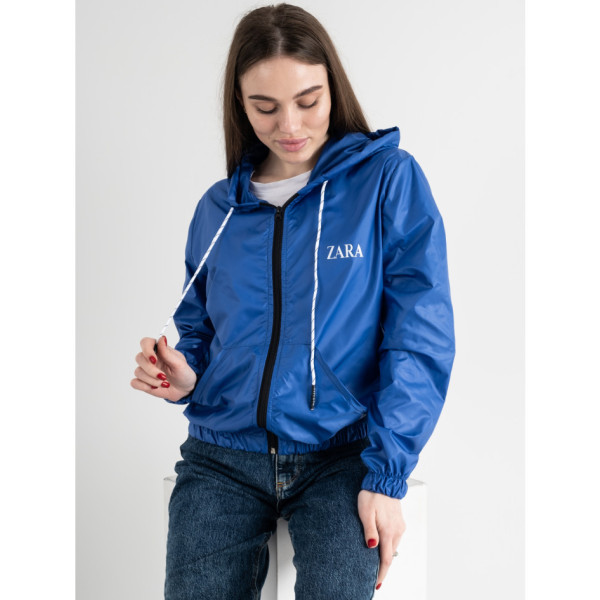 25056-42 СИНЯ вітровка жіноча з капюшоном (4 од. розміри: 44-46/2.48-50/2)