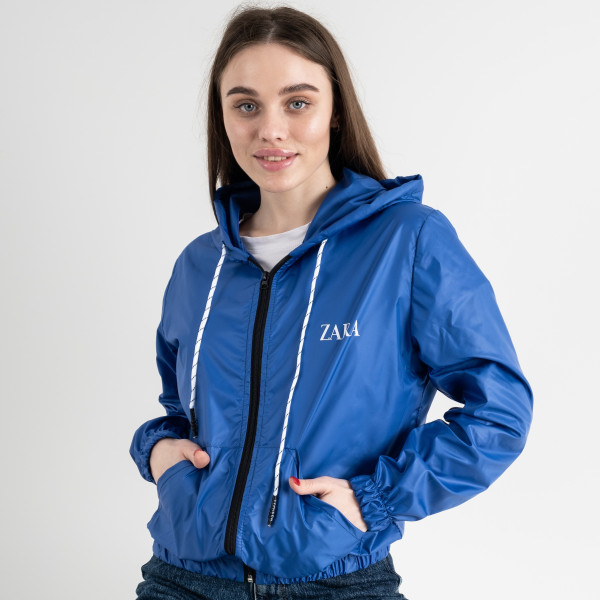 25056-42 СИНЯ вітровка жіноча з капюшоном (4 од. розміри: 44-46/2.48-50/2)