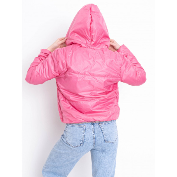 5010-25 рожева жіноча куртка-зефірка (синтепон, капюшон, 2 од. розміри норма: 42-44. 46-48)
