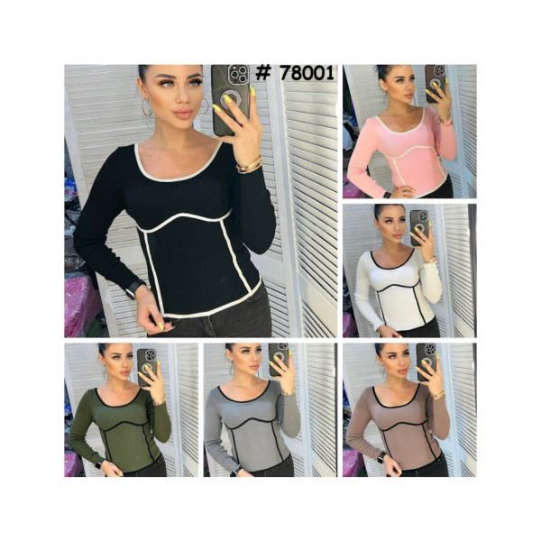 78001* мікс кольорів жіночий светр (6 од., розміри норма: S-M універсальний) видача наступного дня