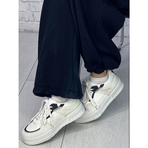 0620-1 черный женский спортивный костюм (5`th Avenue, турецкая трехнитка, флис, 3 ед, размеры норма: 42, 44, 46)