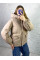 1026-3 бежева жіноча зимова куртка (синтепон, 4 од. розміри норма: M. L. XL. 2XL)