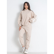 0540-11 світло-бежевий жіночий спортивний костюм (5'TH AVENUE, турецька двонитка, 3 од. розміри норма: 42. 44. 46)