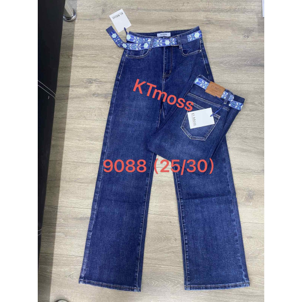 9088 сині жіночі джинси (KT.MOSS,стрейч-коттон, 6 од. розміри норма: 25. 26. 27. 28. 29. 30)