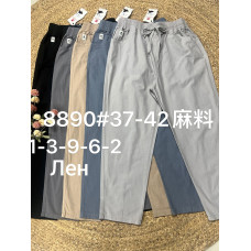 8890* УТОЧНЮЙТЕ КОЛІР ПІД ЧАС ЗАМОВЛЕННЯ жіночі штани в кольорах (льон, 6 од. розміри батал: 37. 38. 39. 40. 41. 42) видача наступного дня