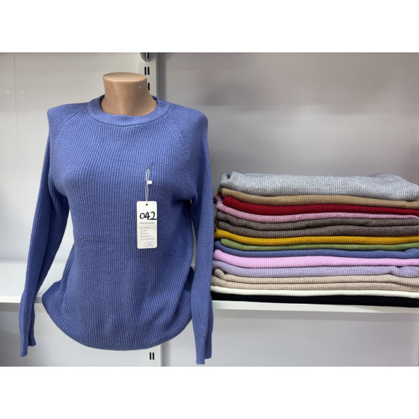 0042 * мікс кольорів жіночий светр (15 од., розміри батал: 56) видача наступного дня