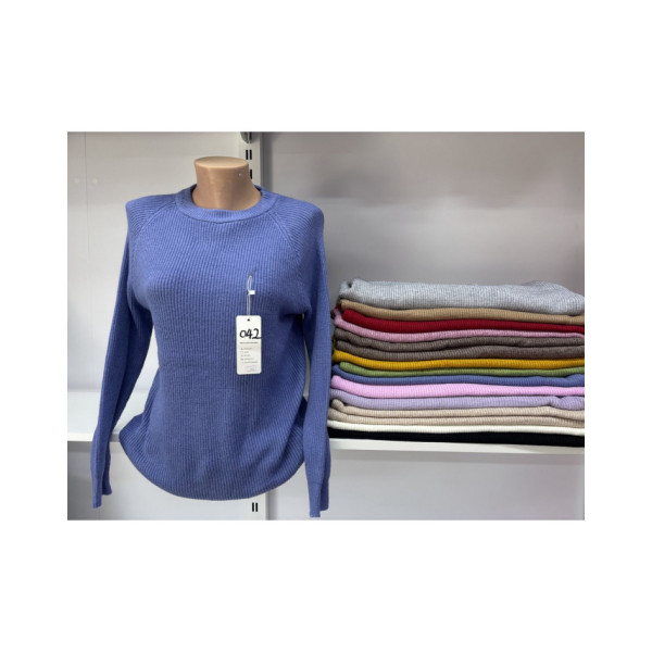 0042 * мікс кольорів жіночий светр (15 од., розміри батал: 56) видача наступного дня