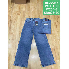 0204-2# блакитні жіночі джинси (Relucky, 6 од., розміри батал: 25-30) видача наступного дня