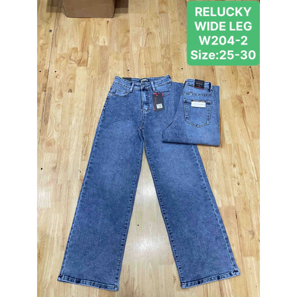0204-2# блакитні жіночі джинси (Relucky, 6 од., розміри батал: 25-30) видача наступного дня