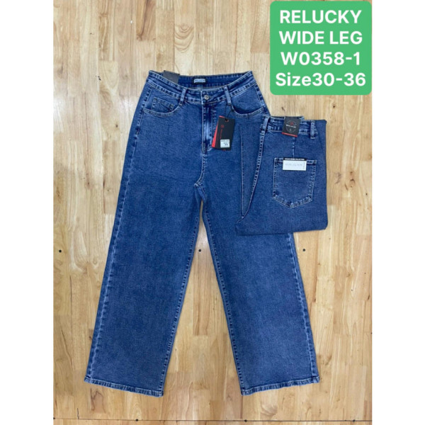 0358-1 # синие женские джинсы (RELUCKY, стрейчевые, 6 ед. размеры батал: 30-36) выдача на следующий день