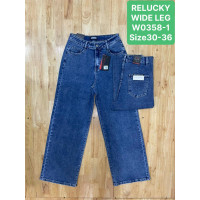 0358-1 # синие женские джинсы (RELUCKY, стрейчевые, 6 ед. размеры батал: 30-36) выдача на следующий день
